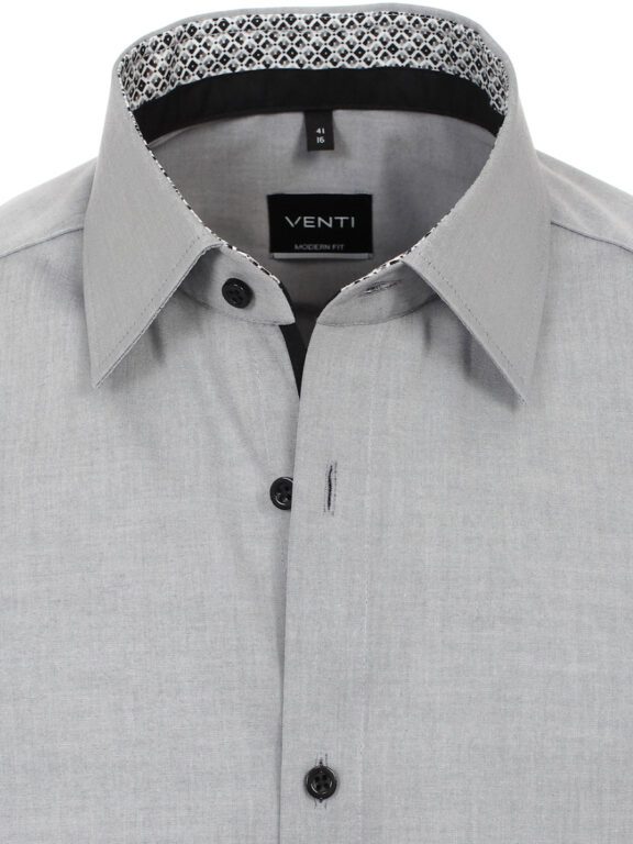 Zilver Overhemd Heren Strijkvrij Modern Fit Venti 123942200-705 (1)