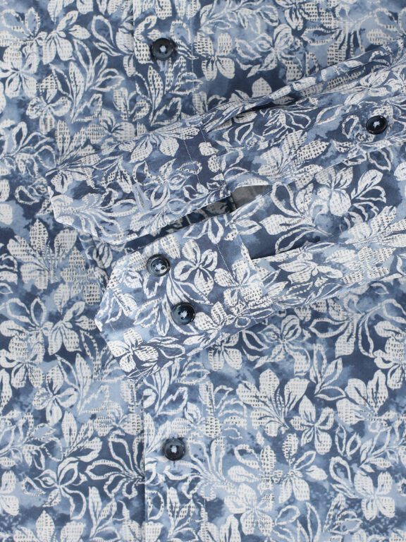 Blauw Venti Overhemd Kent Boord Met Motief Modern Fit 144207200-100 (4)