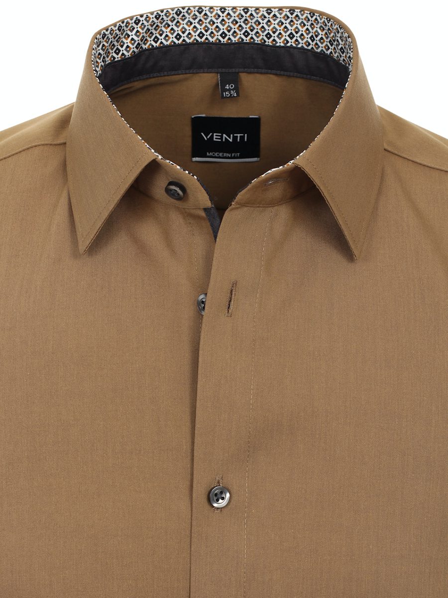 Geel Overhemd Heren Strijkvrij Modern Fit Venti 123942200-500 (1)