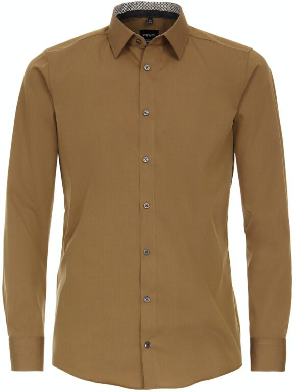 Geel Overhemd Heren Strijkvrij Modern Fit Venti 123942200-500 (2)