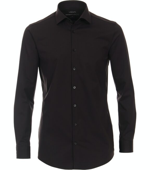 Zwart Venti Jerseyflex Overhemd Body Fit 123955800-800 (2)