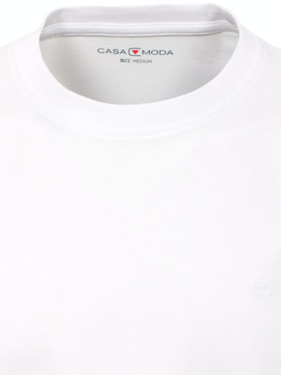 Casa Moda Basis T-shirt Katoen Ronde hals Wit 2-Pack (1)