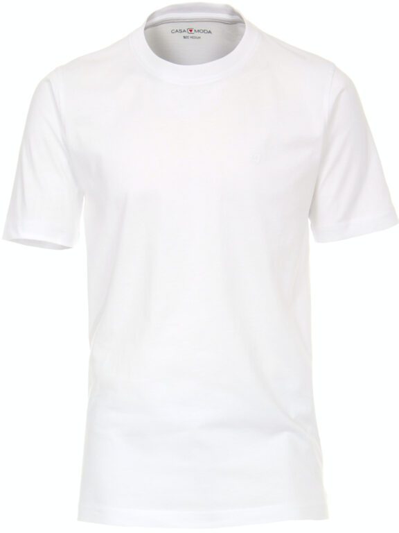 Casa Moda Basis T-shirt Katoen Ronde hals Wit 2-Pack (2)