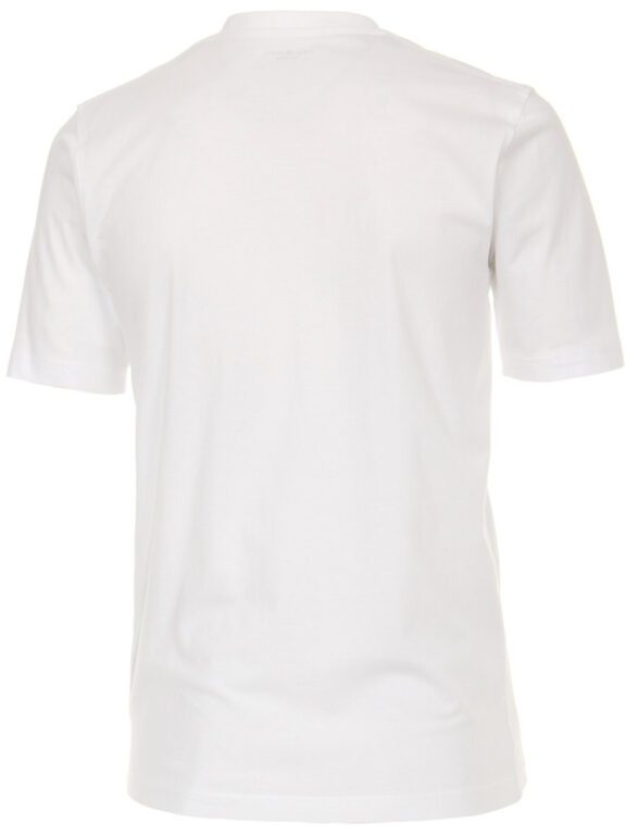 Casa Moda Basis T-shirt Katoen V-hals Wit 2-Pack 092600-000 (3)