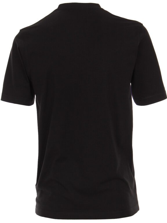 Casa Moda Basis T-shirt Katoen V-hals Zwart 2-Pack 092600-800 (3)