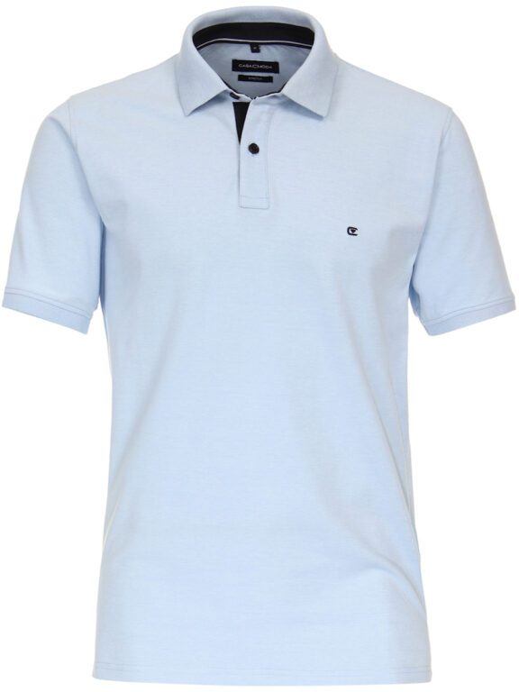 Casa Moda Polo Shirt Comfort Fit Effen Stretch 004470-102 Blauw (2)