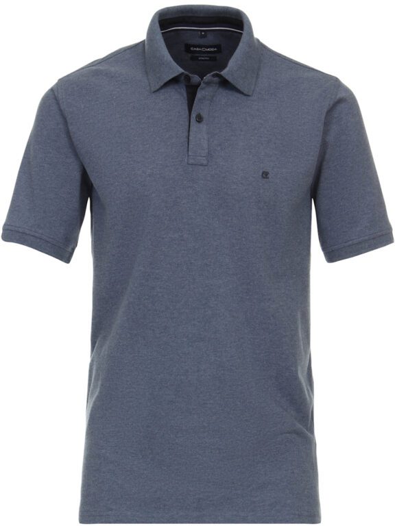 Casa Moda Polo Shirt Comfort Fit Effen Stretch 004470-126 Blauw (2)