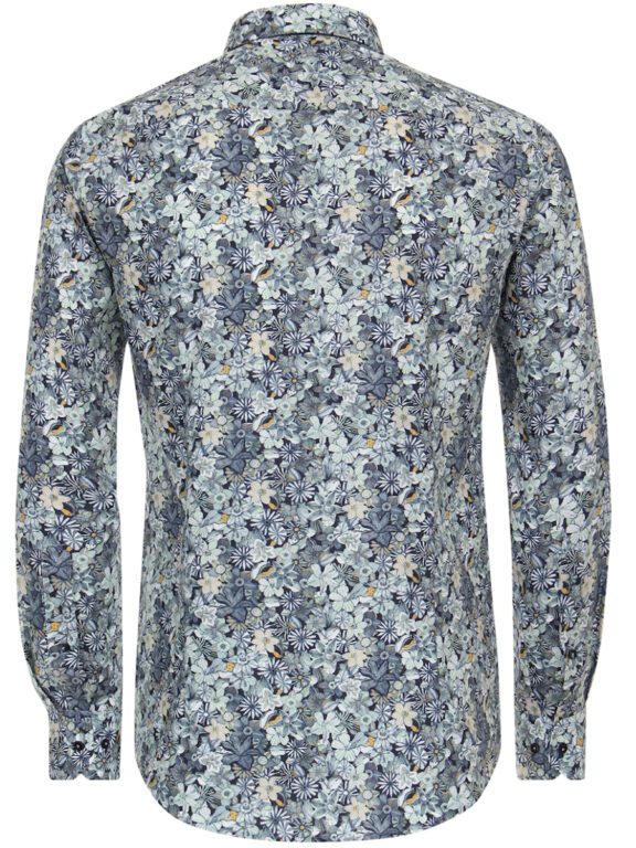 Gebloemd Venti Overhemd Kent Boord Modern Fit 144274900-100 Blauw (3)