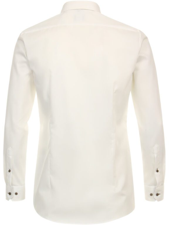 Gebroken Wit Overhemd Heren Kent Kraag Body Fit Venti 144212000-002 (3)