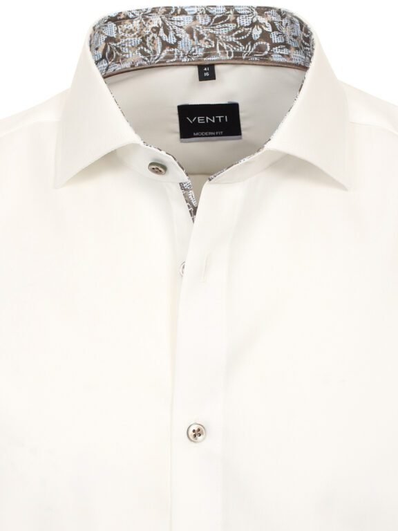Gebroken Wit Overhemd Heren Strijkvrij Modern Fit Venti 144207900-002 (1)