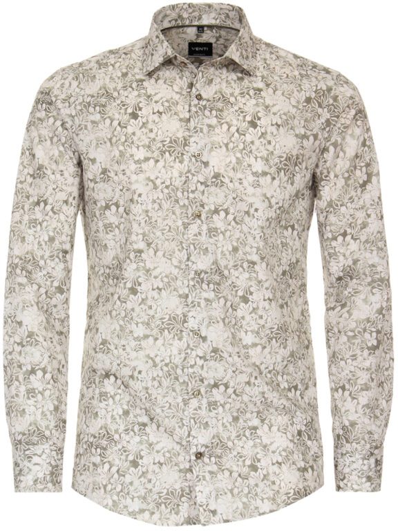 Groen Venti Overhemd Kent Boord Met Motief Modern Fit 144209900-300 (2)