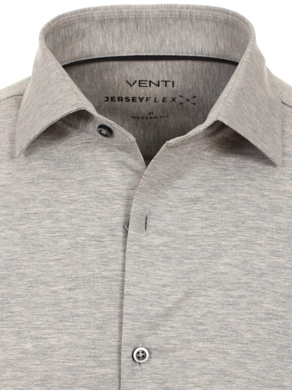 Venti Grijs Jerseyflex Overhemd Modern Fit 123963800-700 (1)