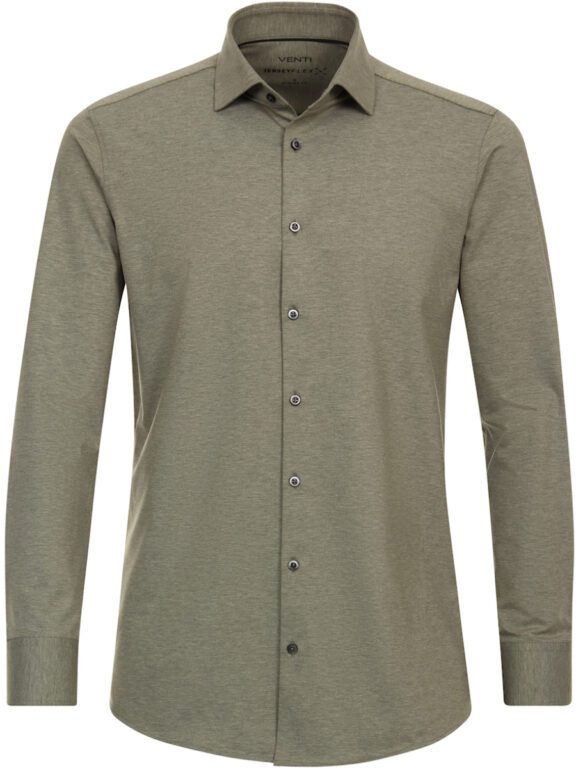 Venti Groen Jerseyflex Overhemd Modern Fit 123963800-300 (2)